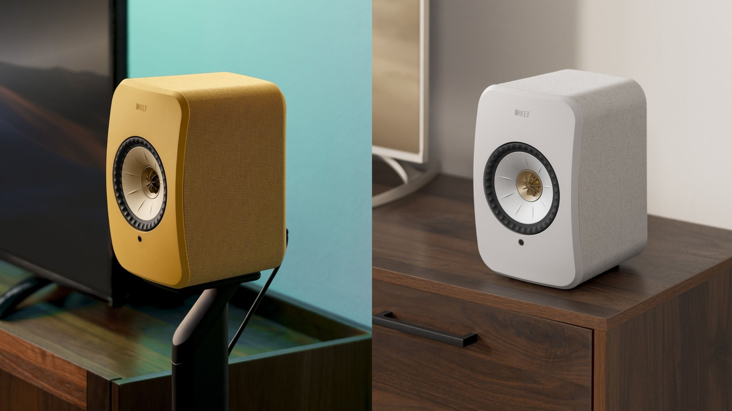 KEF LSX ホワイト New LSX II Colours: Amber Haze & Cotton White