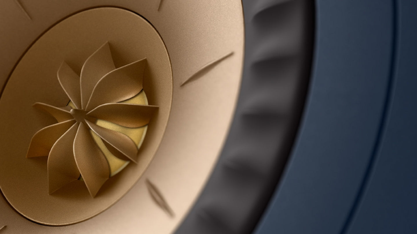 Close-up of LS50 speaker.